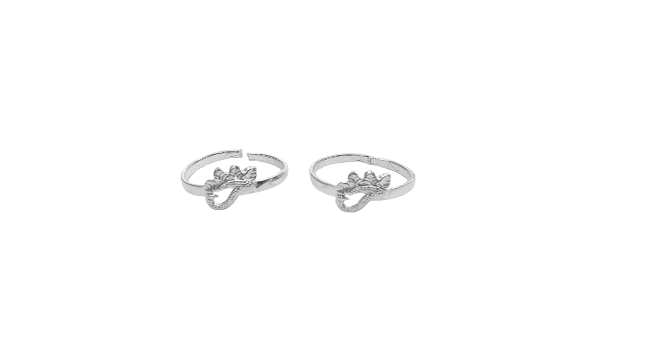 Pure silver Chandi mor Mayur bichhiya toe ring for women-image-24