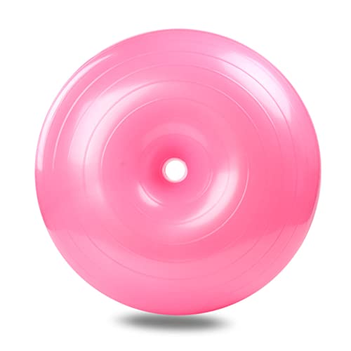 Yardwe Pelota de Yoga rosquilla de Yoga para Las Bolas para Pelota Inflable Gigante inflador balones hinchador balones Bolas de Ejercicio Pelota de Fitness de Donut Rosa