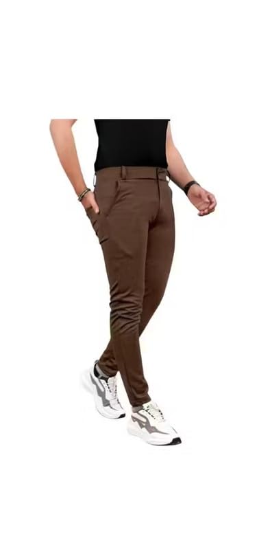 for Men’s Solid_ Color Pants | Regular Fit Multipurpose Trousers-image-33