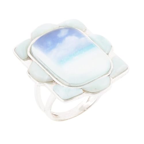 Barse Jewelry Scenic Blue Larimar and Sterling Silver Rings