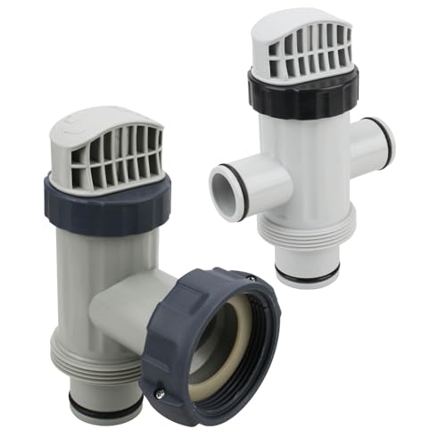 11872 Dual Split Hose Plunger Valve & Plunger Valve Compatible with Intex Replacement Pool Part Accessory, Attachment for Above Ground Pool and Pool Pump Maintenance