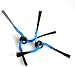 TALENTEC Home | 1x Paar Ersatz-Seitenbürsten kompatibel mit Samsung Navibot Roboter-Staubsauger | 2 Stück, Farbe Schwarz/Blau