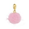 GNOCE Rose Petite Boule de Fourrure Pendentif Dangle Charm, S925 Argent Sterling Charm Dangle pour les Femmes Épouse, Saint Valentin, Cadeau de Bijoux pour la Fête des Mères, Diametro Interno 4.5mm, #1