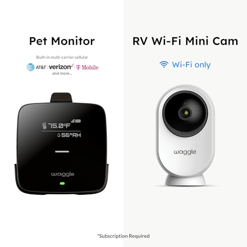 Waggle 4G LTE Pet Monitor Lite + RV Mini Camera - Cellular Temperature & Humidity Monitor, Real-time Alerts - RV/Camper/Van/Car Monitoring - Subscription Required - Image 2