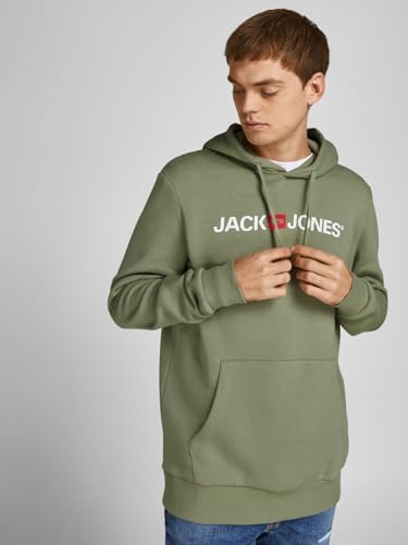 JACK & JONES Herren JJECORP Old Logo Sweat Hood, Dusty Olive/REG FIT, XS – Ansicht 3