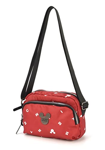 Bolsa Feminina Transversal do Mickey Mouse by Luxcel Ref.60156 (Vermelho)