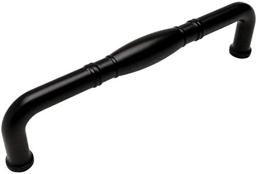 20 Pack - Cosmas 4313-128FB Flat Black Cabinet Hardware Handle Pull - 5