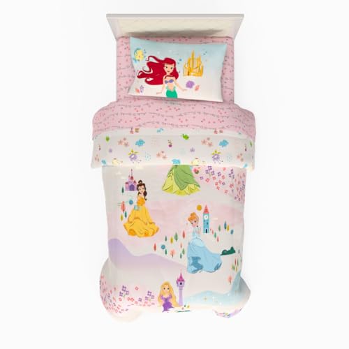 Image of Disney Princess Kids Bedding Super Soft & Cozy Comforter and Sheet Set, Twin, (Officially Licensed Product) By Franco