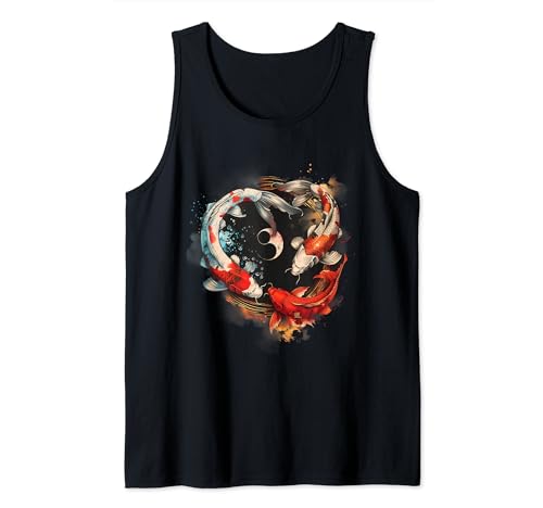 Koi Japanese Koi Carp Fish Yin Yang Asian Carp Koi Fish Tank Top
