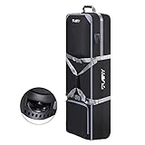 APTY Padded Golf Club Travel Bag with Wheels, 1200D Fabric Golf Luggage Case Cover for Airlines - Waterproof Coating Layer, Wear Resistant, Universal Size