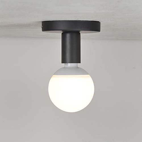 Basi per Lampade E27 Base in metallo Industriale da soffitto/Applique da Parete Supporto Della Lampada, E27 Socket per corridoio cucina sala da pranzo Camera da letto, nero