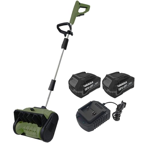 HAIGE(ハイガー) 電動除雪機 電動スノーショベル 家庭用 小型 バッテリー式 マキタバッテリー対応 コードレス ブラシレスモーター ハンドル付き 軽量 連続使用最大40分 EPWORKS EP-SS-LD01【2025年12月出荷分よりリニューアル】 (【旧型】バッテリー2個付き) - HAIGE - 商品画像