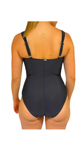 Maillot de bain une pièce haut de gamme Haute Pression DA8018 couleur noir et or