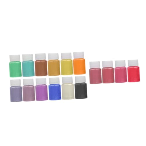 ERINGOGO 16 Colors DIY Mica Pearl Pigment Powders Soap Dye Epoxy Resin for Nail Art Cosmetics Vibrant Colors