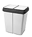 Produktbild Alpfa Müllbehälter 2 x 30 Liter Duo Bin Grau Granit Made In Europe Inkl. 2 Ersatzfedern