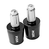 22mm 7/8' Motorrad Lenkerendgewichte Lenkergriffe Kappe Compatible with Su zu Ki Bandit S 600s 1200s GSF 250 600 600S 650S 1250 Lenker Endkappen(Nero)