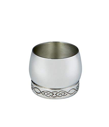 Wentworth Pewter – Celtic Pewter Whiskey Tot, Tumbler & Measure – Traditional Whisky Cup with Embossed Celtic Design – Scottish Gift – Handmade – Engraving Available (Whisky Tot)