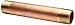 Red Brass Pipe Fitting, Nipple, Schedule 40 Seamless, 1/8" NPT Male X 10" Length