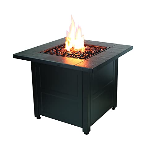 Endless Summer, 30" Square Lp Gas Fire Pit With Stamped Tile Design #TOP29
