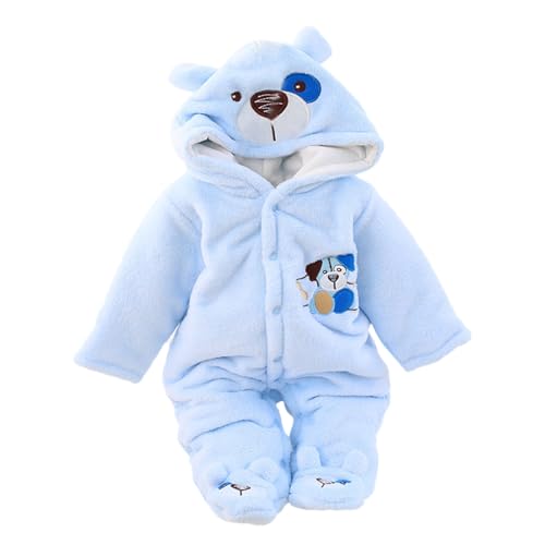 Combinaison de neige bébé fille avec gants et chaussons, manteau hiver chaud nouveau-né
