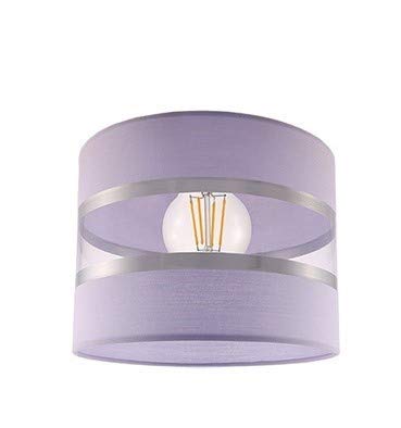 FKL DESIGN Home Deco Lampe suspendue lampe pour chambre d'enfant belle lampe suspendue en métal différentes versions ABK1L (abat-jour : violet, cadre : bleu)