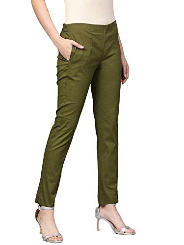 Image of SriSaras Women's Premium Cotton Trousers /Pants