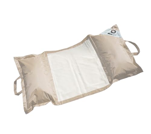 Pouf Piscine – Matelas Flottant Confortable, Soutien Ergonomique pour Haut et Bas du Corps, Résistant à l'eau & UV - 170x90 cm – Beige - Déco Arts