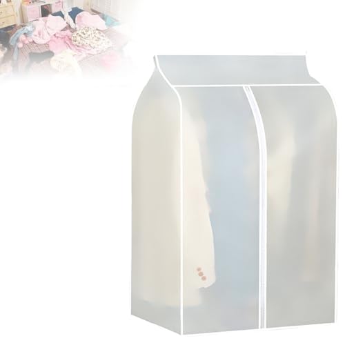 Dust-Proof Hanging Coat Protector Bags,Clear Clothes Rack Cover, Garment Coat Hanger Protecte Clothing Rack Cover,Clear Clothes Rack Cover 50X60X120