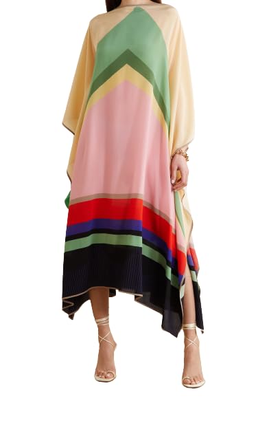 Women’s Turkish Moss Batwing Style Islamic Wear Kaftan, Handpainted and Handmade Kaftan Comfortable Beach Maternity Modest Maxi Dress Multicolor