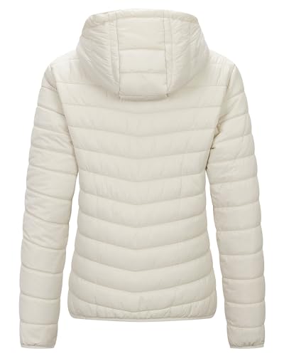 Image of Outdoor Ventures Women's Packable Lightweight Full-Zip Puffer Jacket with Hood Quilted Winter Coat