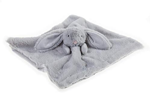 Apricot Lamb Stuffed Animals Gray Bunny Rabbit Soft Comforter Blanket Security Infant Nursery Character Blanket Luxury Snuggler Plush Baby Lovey(Grey Bunny, 13 Inches)