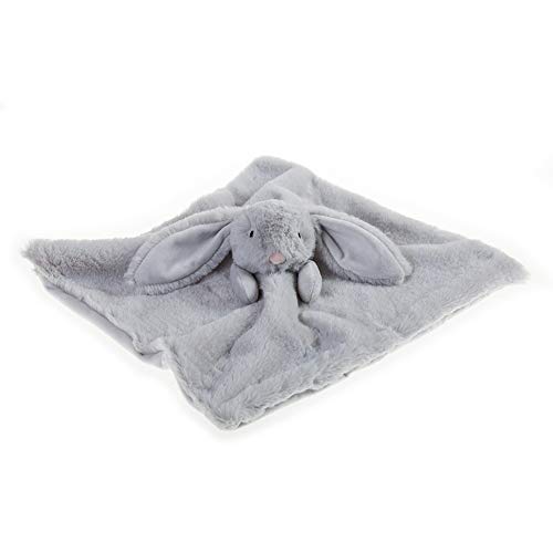 Apricot Lamb Stuffed Animals Gray Bunny Rabbit Security Blanket Infant Nursery Character Blanket Luxury Snuggler Plush Baby Lovey(Grey Bunny, 13 Inches) #TOP2