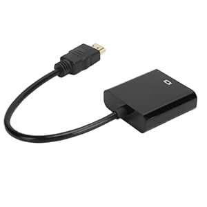 CHICIRIS HD-Multimedia-Schnittstelle zu VGA-Adapter-Konverterkabel, Leistungsstarke Hochauflösende Bildqualität für Desktop-Laptop-, Langlebiges ABS-Transfer-Material, für Arbeits- und Privatkomfort