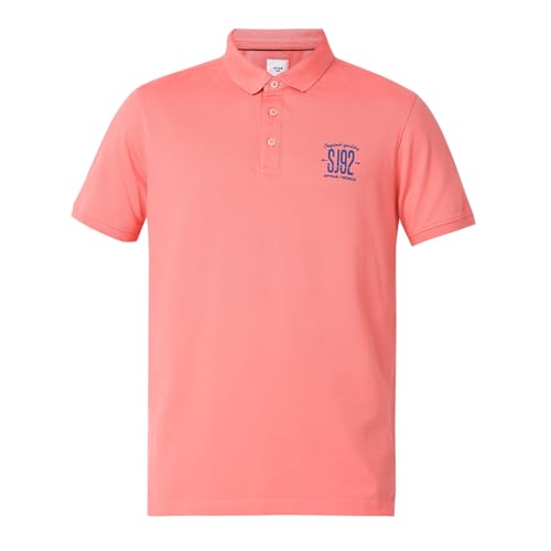 Image of Spykar Men's Slim Fit Polo Neck Half Sleeve Solid Casual T-Shirt