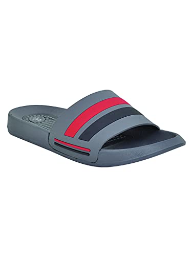 Image of mens Cl-f-m-202 grey /Red /Black Slipper