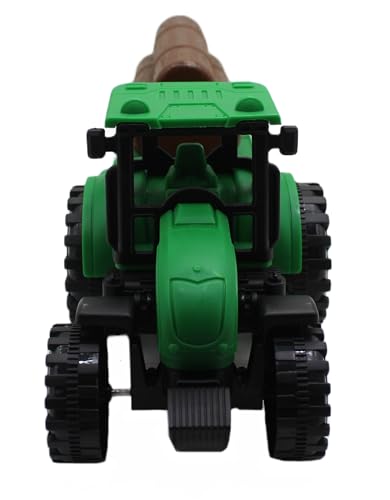 Image of Neokiddo Toys Friction Powered Trolley Farm Tractor Toy for Kids & Toddlers /Boys & Girls (Forest Green)