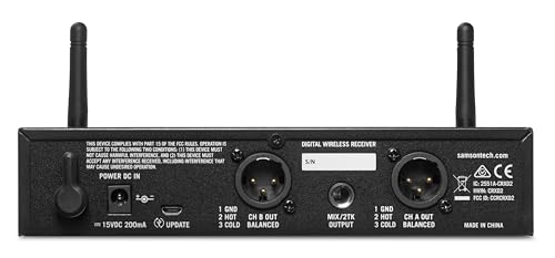 Image of SAMSON Concert XD2 Dual Presentation Wireless Microphone System Lavaliere