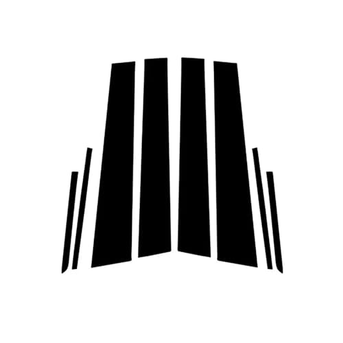 8個 グロスブラック ピラーポスト ドア装飾 ウィンドウ コラム BC カバー トリム 、ドアピラー トリム モールディング ウィンドウ トリム カバー 、プリウス 2016-2022 に適合