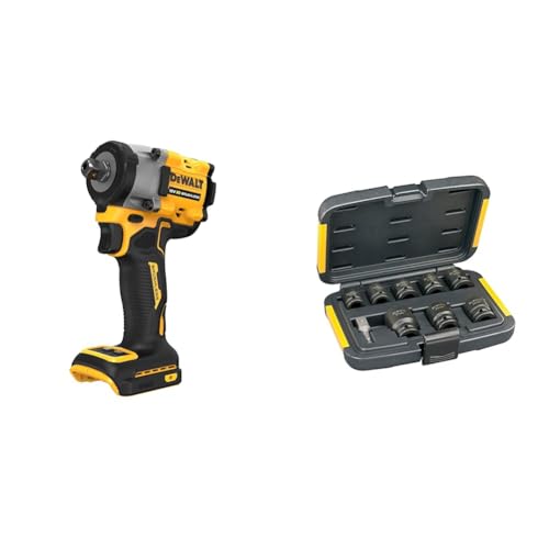 Image of DEWALT DCF922N-XJ 18V XR Brushless Compact 1/2 Inch Detent Pin Anvil Impact Wrench - Bare Unit + Suitable Power Tool Accessory