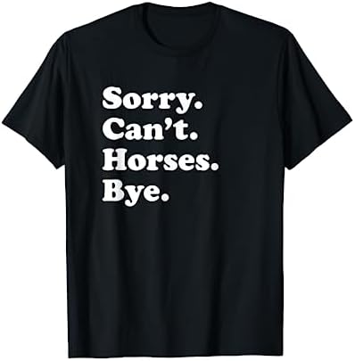 Funny Horse Gift for Men Women Boys or Girls Short Sleeve T-Shirt