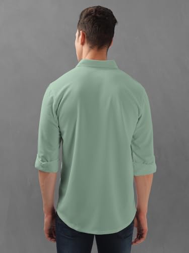 Image of BULLMER Trendy Regular Fit Solid Full Sleeve Causal Shirt for Men.