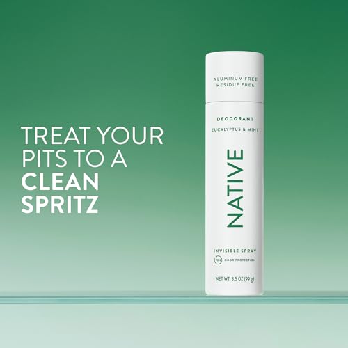 Image of Native Deodorant & Body Spray, Eucalyptus & Mint, 72-Hour Odor Protection for Underarms & Body, Aluminum Free, Quick Drying, 3.5 oz