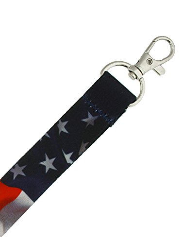 Image of PinMart Veteran Military Patriotic Lanyard w /Safety Release - for ID Badges, Keys, and Accessories - Great Gifts for Veterans