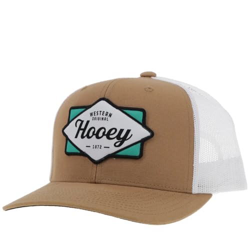 HOOEY Men's Diamond Logo Trucker Cap - 2422T-TNWH One Size Tan