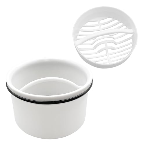 Mirorola Haarsieb mit Tauchrohr für Viega Tempoplex Dusche Ablaufgarnitur Set Ersatz Tauchrohr Haarfang Dusche für Modell 6958.96 625 221 Haarfilter Siebeinsatz für Duschablauf Siphon