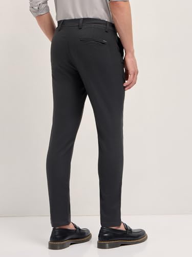 Image of THE BEAR HOUSE Men's Blue Regular Fit Formal Trouser