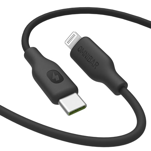 USB C to Lightning Cable (6FT, Silicone), Apple MFi Certified iPhone Charger Cord, iPad iPhone Charger Fast Charging Cable for iPhone 14/13/12/11 Pro Max/XR/XS/X iPad Air/Mini/Pro BeatsX