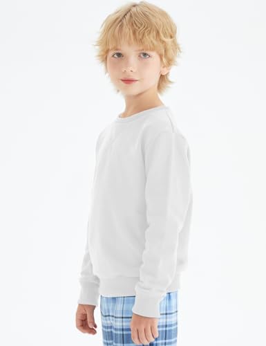 Image of Spring&Gege Youth Basic Sport Crewneck Pullover Sweatshirts for Children(3-12 Years)