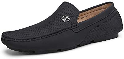 Bruno Marc Men's 3251314 Black Penny Loafers Moccasins Shoes
