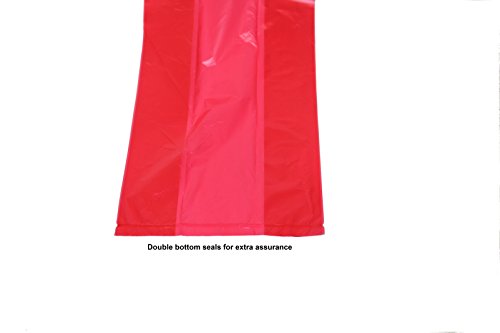 Image of 120 Easy Open & Strong Leak-Proof Poop Bags Dog Waste Bags 13.25 x 9 inch Made in USA .Bags are easier to tie than standard 12 inch bags (Red)